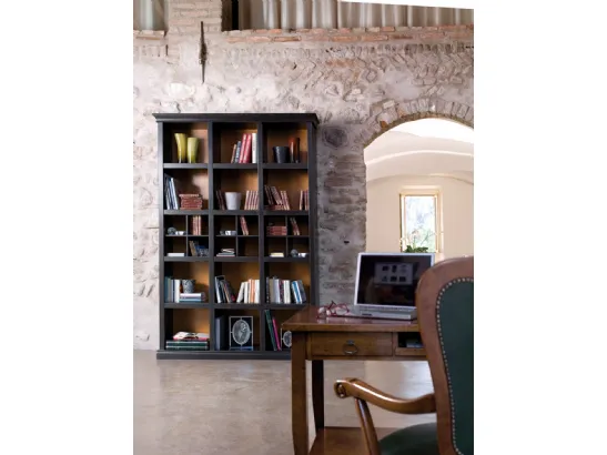 Libreria a muro in legno con montanti in metallo Plan di Tonin Casa