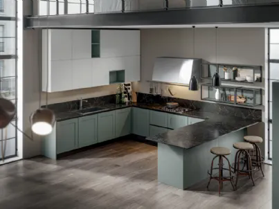 Cucina Classica Olimpia con penisola di Home Cucine