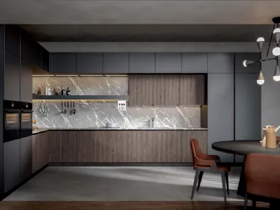 Cucina Moderna Palù angolare in PVC di Home Cucine