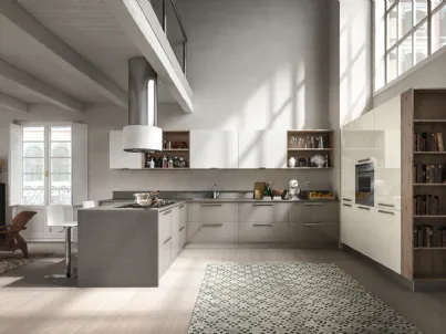 Cucina Moderna Reflexa con penisola di Home Cucine