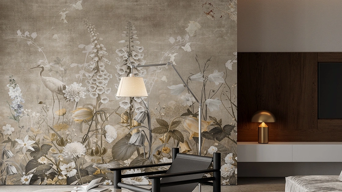 Carta da parati Bruma Inkiostro Bianco