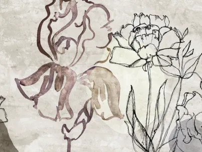 Carta da parati Jardin de Vent di Inkiostro Bianco