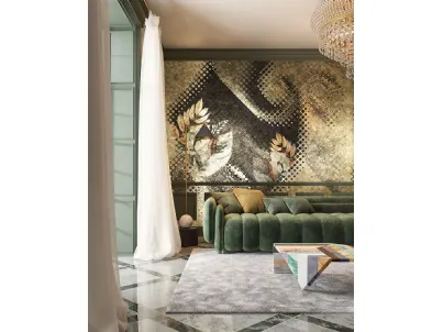 Carta da parati Goldenwall con illustrazione floreale Kookspook Inkiostro Bianco