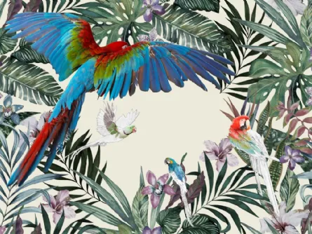 Carta da parati Parrots di Inkiostro Bianco