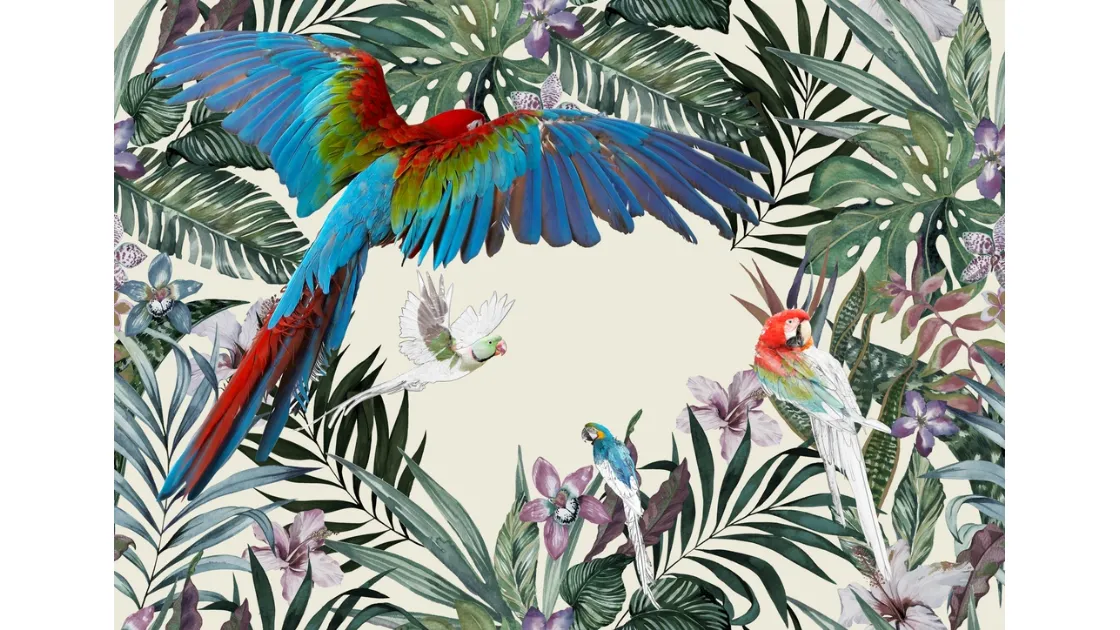 Carta da parati Parrots di Inkiostro Bianco