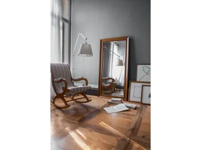 Specchio rettangolare Diana con cornice in legno di Tonin Casa