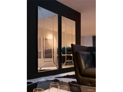 Specchio elegante e raffinato con bisello smussato Constantia di Tonin Casa