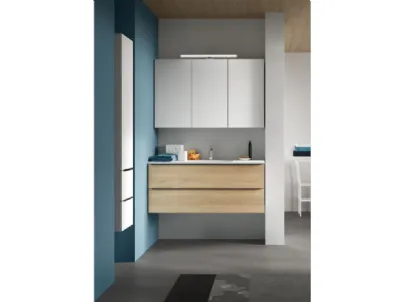 Mobile da Bagno sospeso in melaminico effetto legno 46 06 di Arcom