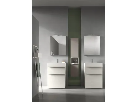 Mobile da Bagno a terra in melaminico Sable bianco 46 07 di Arcom