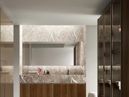 Mobile da Bagno sospeso Shape 20 in noce di Arcom