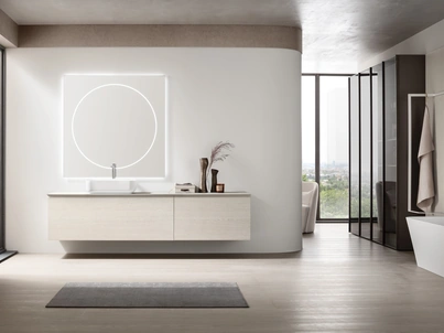 Mobile da Bagno sospeso Soul 21 in rovere sbiancato di Arcom