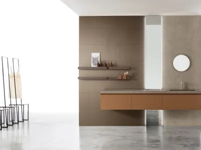 Mobile da Bagno sospeso laccato opaco Rail 01 di Arcom
