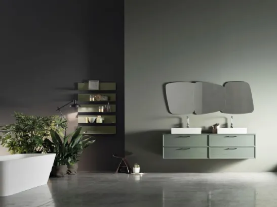 Mobile da Bagno sospeso in rovere naturale Soul 01 di Arcom