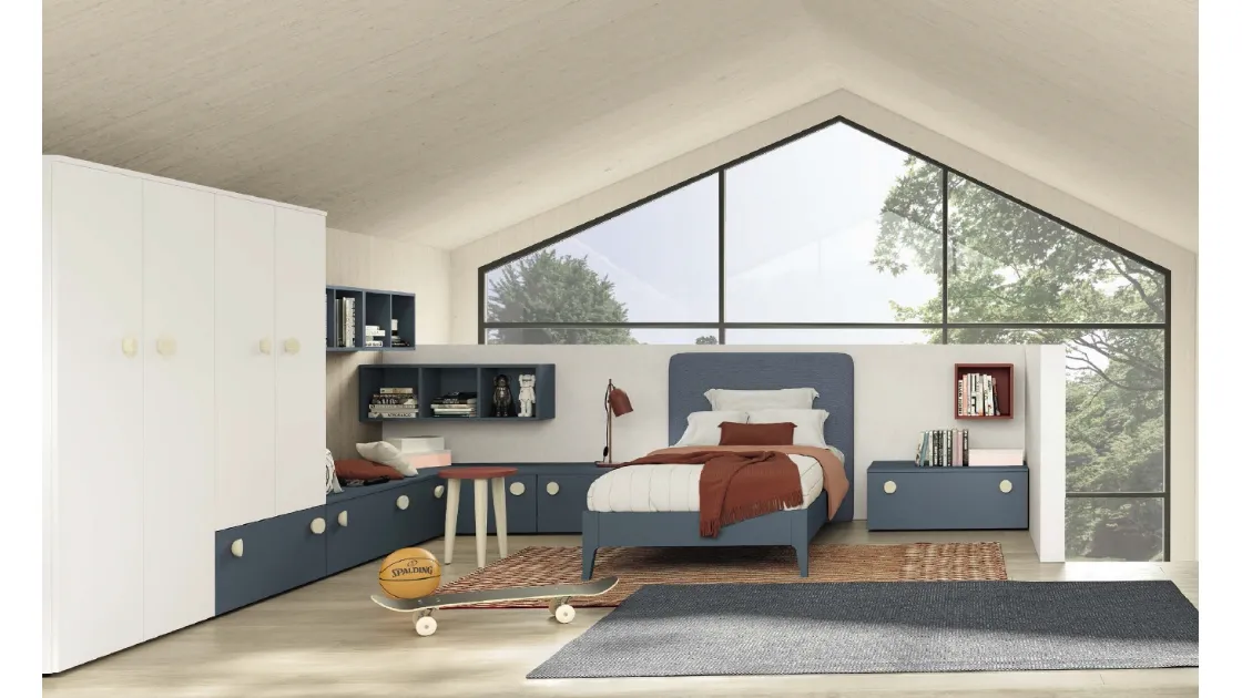 Cameretta componibile Golf C111 in melaminico di Colombini Casa