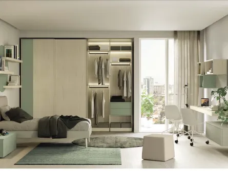 Cameretta componibile Golf Y110 in melaminico di Colombini Casa