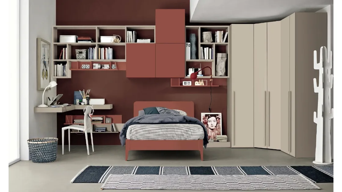 Cameretta componibile Golf Y113 in melaminico di Colombini Casa