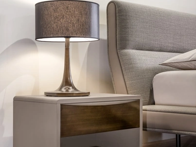 Comodino Concetto in legno e metallo di Cantori