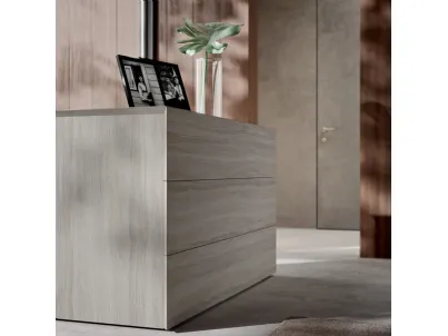 Comodino in materico legno con 3 cassetti Gruppo Clip di Orme