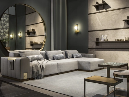 Divano con penisola Vietri di Cantori