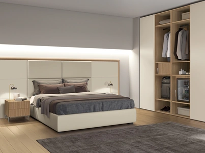 Letto in ecopelle Basic di Colombini Casa