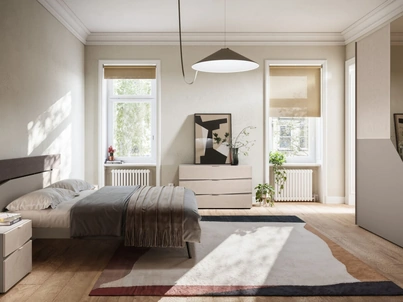 Letto con testiera Contra Night 06 di Orme