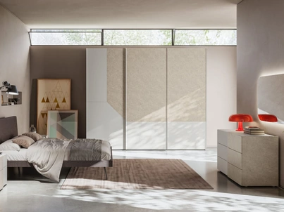 Letto matrimoniale Esacto Night 21 in tessuto imbottito di Orme