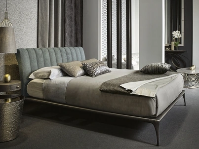 Letto con testiera trapuntata Iseo di Cantori