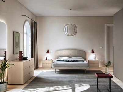 Letto in tessuto imbottito Park Night 22 di Orme