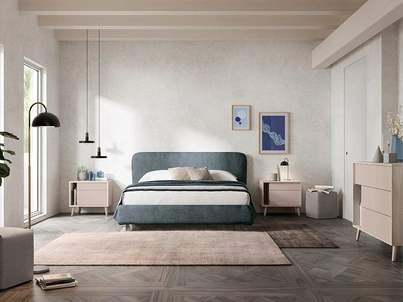 Letto in tessuto imbottito Reverso di Colombini Casa
