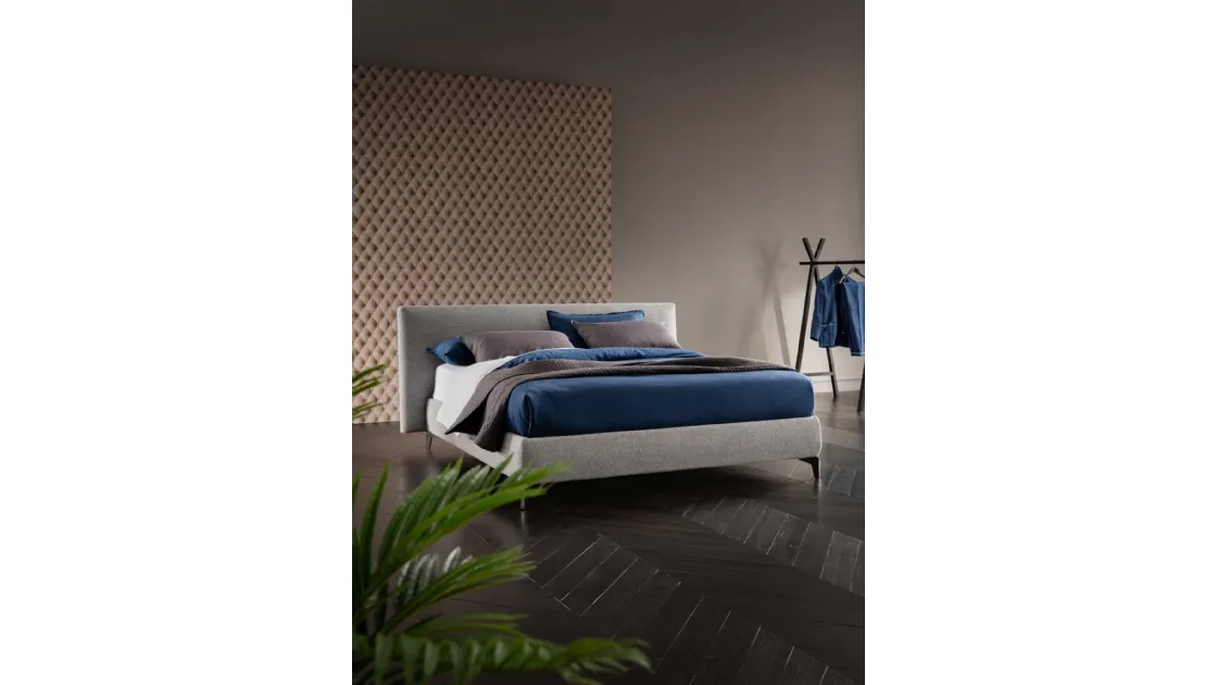 Letto in tessuto con testiera Soul Miage di Altrenotti