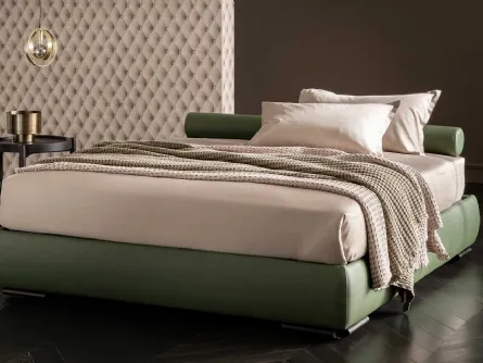 Letto Soul Sommier in pelle con contenitore di Altrenotti