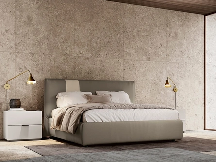 Letto in tessuto imbottito Tetris di Colombini Casa