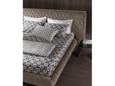 Letto in tessuto trapuntato con box contenitore Why Not Canto di Altrenotti