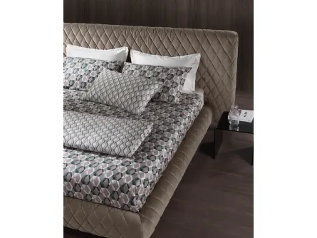 Letto in tessuto trapuntato con box contenitore Why Not Canto di Altrenotti