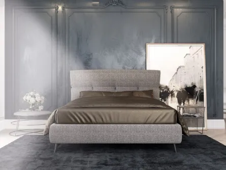 Letto in tessuto con testiera Why Not Orchid di Altrenotti