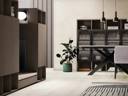 Libreria a muro Golf Infinity I103 in melaminico di Colombini Casa