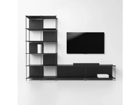 Mobile Porta Tv in acciaio e laminato Musa 01 di Pezzani