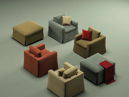 Poltrona e pouf letto Ninna Nanna di Biba Salotti