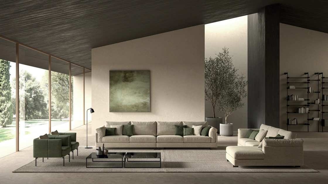 Divano lineare Zeno di Biba salotti