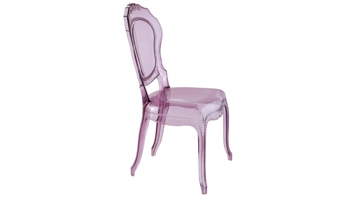 Sedia Modello Belle Epoque Violet in plastica di Intermobili Bassano