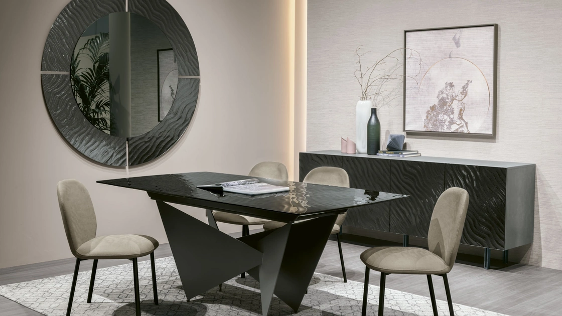 Tavolo allungabile in vetro Aliseo di Target Point