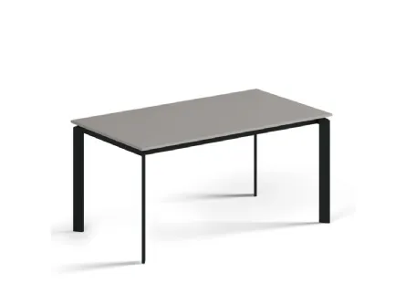 Tavolo allungabile con piano in laminato e struttura in metallo brunito Daniel di Orme