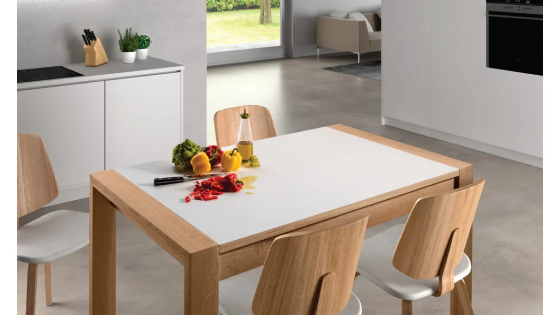 Tavolo allungabile Vulcano con top in ceramica di Intermobili Bassano