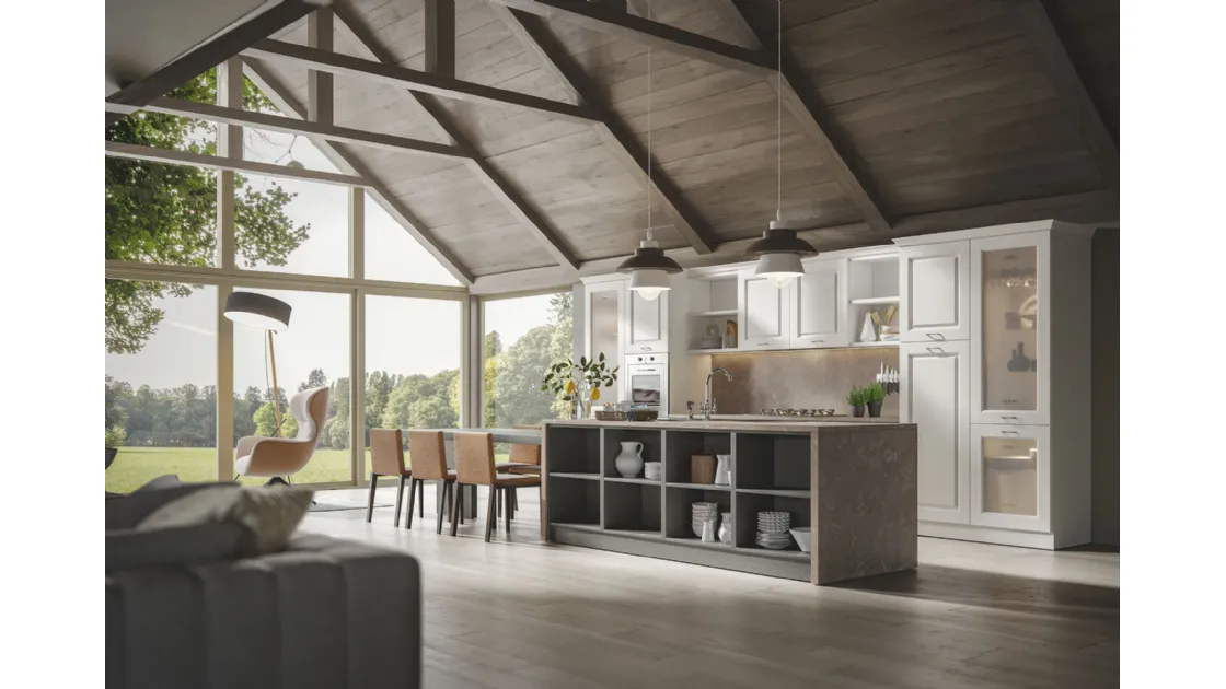Cucina Classica Contea con isola di Home Cucine