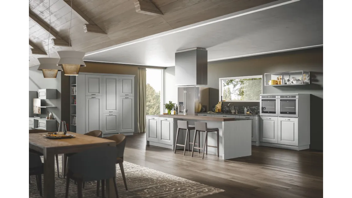 Cucina Classica Contea con isola di Home Cucine