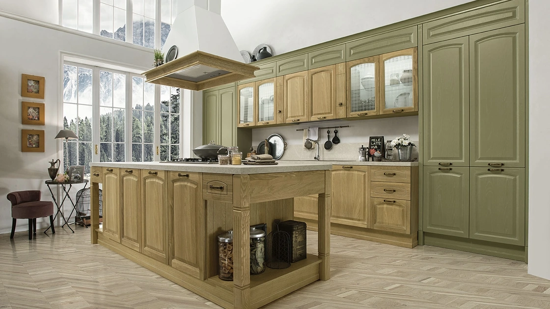 Cucina Classica con isola Mida 08 di Colombini Casa Artec