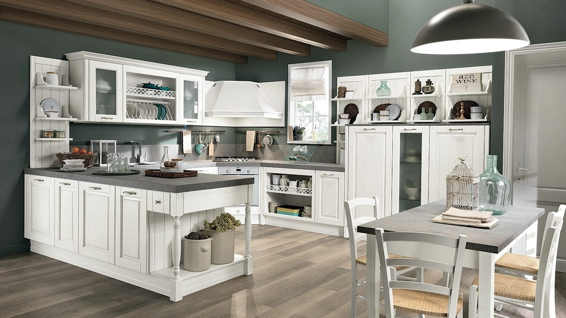 Cucina Classica con penisola Opera 01 di Colombini Kitchen