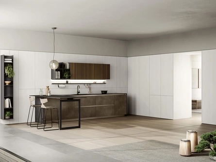 Cucina Moderna con penisola Lungomare 05 di Colombini Casa Artec