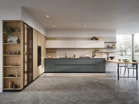 Cucina Moderna angolare Domino Composizione 01 di Prima Cucine