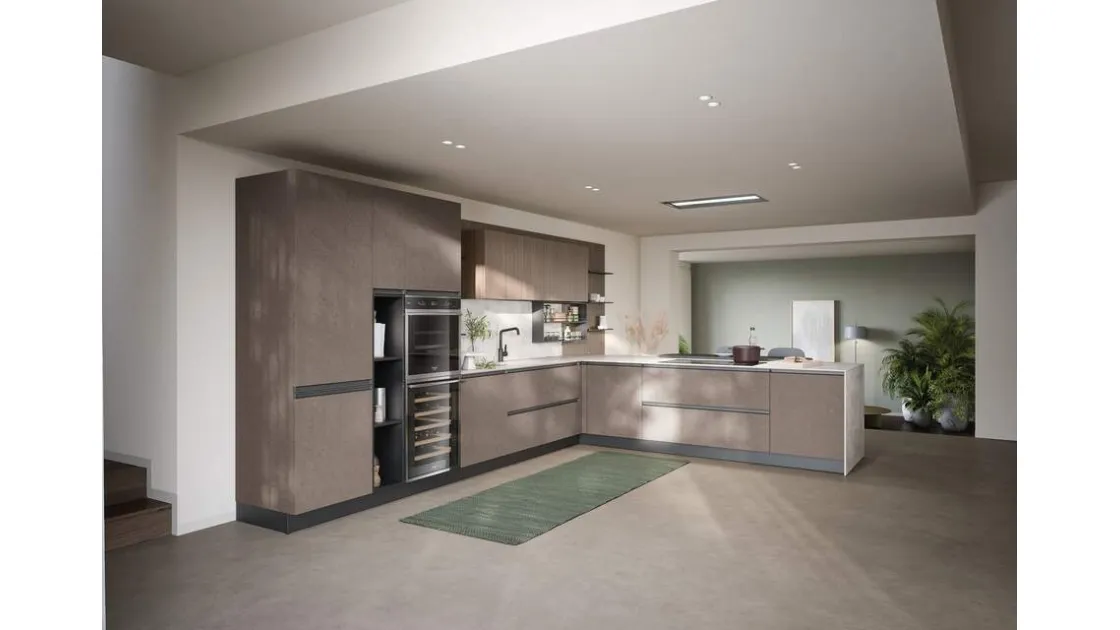 Cucina Moderna con penisola Hera Composizione 05 di Prima Cucine